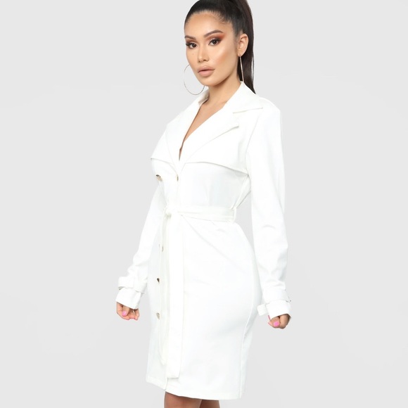 No Rainy Days Blazer Trench Dress - Picture 3 of 4